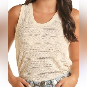 Zara pointelle knit top